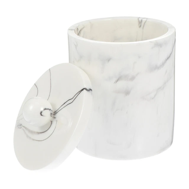 Support Coton-tiges Balvi - Support à Coton-tiges Et Cure-dents Design Oiseau Avec Couvercle Transparent Couvercle Transparent Blanc