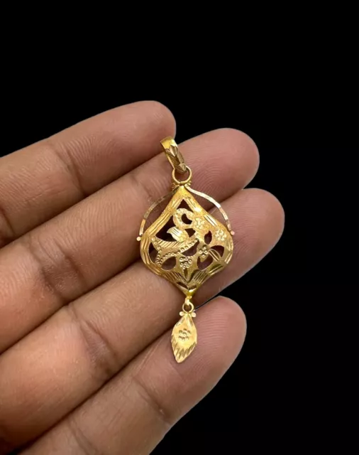 22Kt Solid Gold Gorgeous Pendant, Indian Craftmen Handmade Gold Pendant