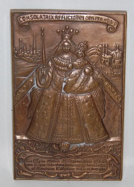 Relief, Bronze, Madonna von Kevelaer, Mutter Gottes, Maria mit Jesuskind, Bild