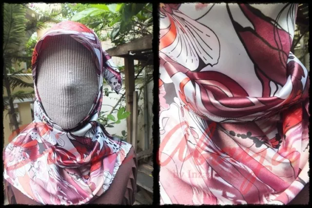 Women Islamic Hijab Satin Square Muslim Scarf Shawl Headcover Abaya  Beautiful