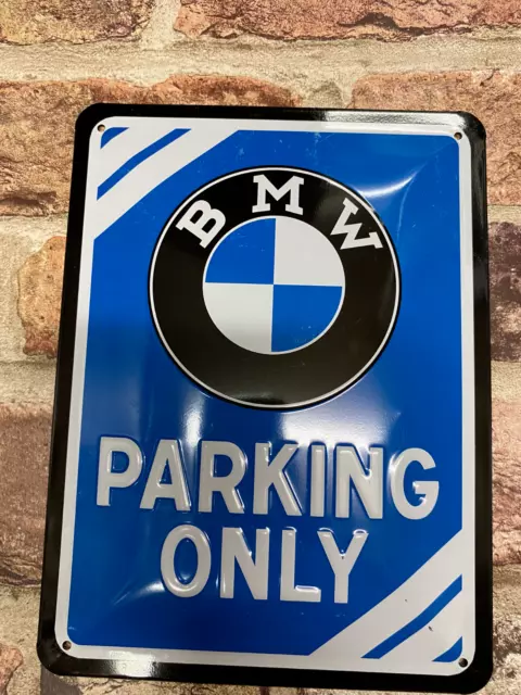 BMW Parking Only  Retro Embossed Metal Sign For Home, Garage, Man cave, etc.