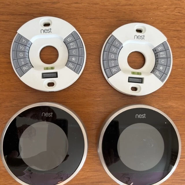 Google Nest 02A Black/Silver 2nd Gen Programmable Learning Thermostat
