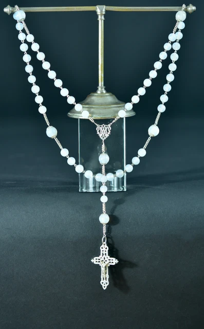 Rare Chapelet Ancien XIXème - Acier, Bois Et Croix Reliquaire - CH54