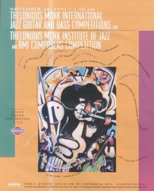 Hfbk6 Picture/Advert 13X11 Thelonius Monk Jazz Guitar & Bass Competitions