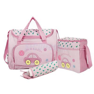 4PCS Pink Large Baby Diaper Nappy Changing mat Mommy Tote Handbag Bag US Seller