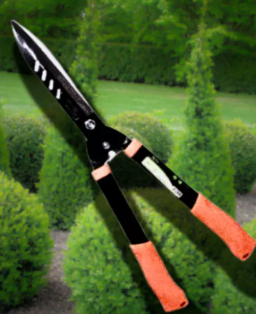 Hedge Shears Garden Tools Topiary Shrub Trimmer Heavy Duty Steel Soft Grip 10"