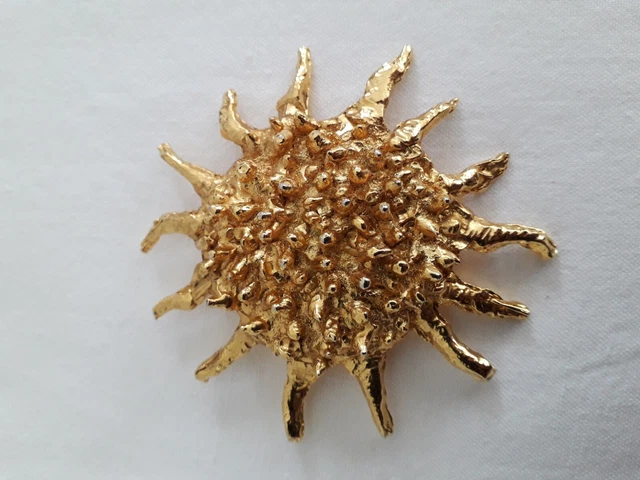 Broche Linda Hattab Argentée Vintage - Étoile De Mer - Très Bon état