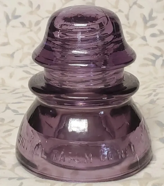Vintage Whitall Tatum Co. No 1 Purple Glass Insulator