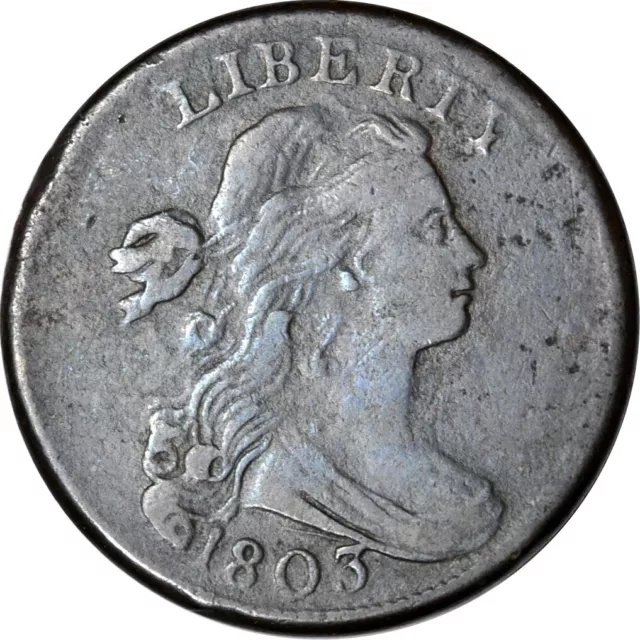 1803 1C Sheldon-244 Draped Bust Large Cent VF(Porous) K16352