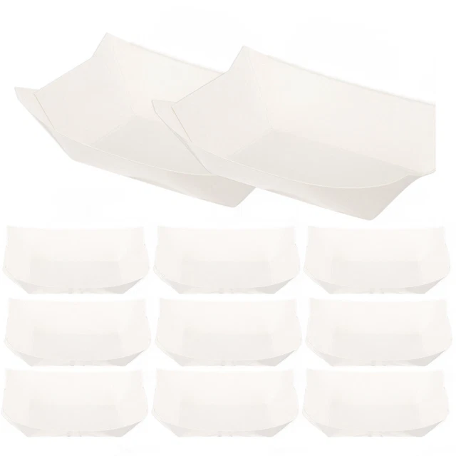 20 un. bandejas para barco de comida tazas de embutidos contenedores desechables bandeja de papel