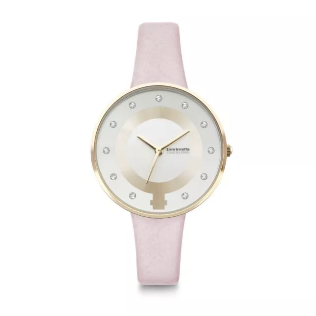 Montre pour femme Lambretta Alexandra 34 daim or rose avec cristaux Swarovski 2