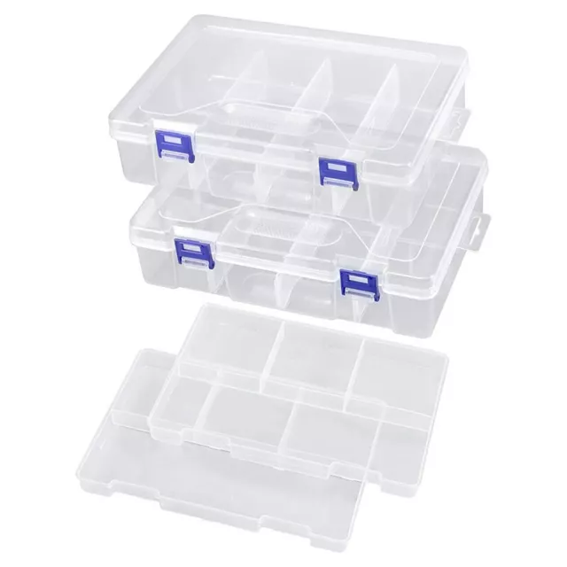 Caja de aparejos caja de aparejos de pesca caja de almacenamiento caja de 2 compartimentos caja de almacenamiento 4852