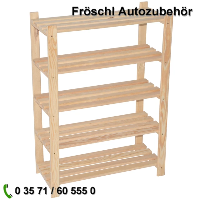 90 cm x 65 cm x 28 cm 5 Böden Holzregal ideal für Stiefel Schuhregal w*