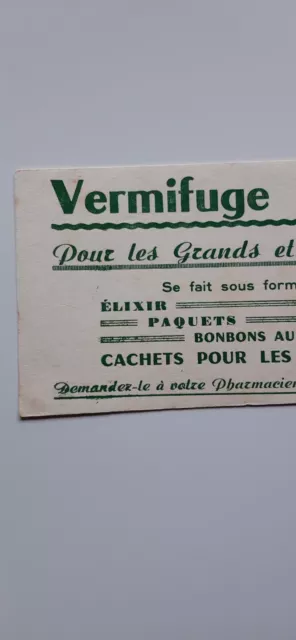 Buvard Pharmacie VERMIFUGE RABI Pour Grands et les Petits 2