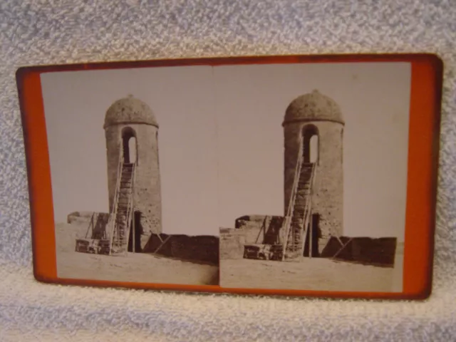 'Watch Tower of the Old Spanish Fort' St Augustine FL Florida Stereoview