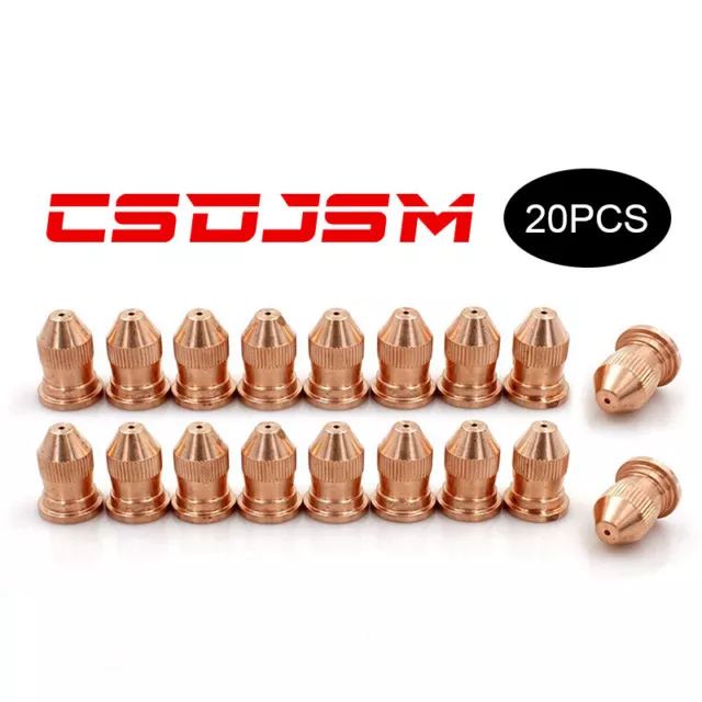 20pcs PT-20AM Plasma Cutting 21329 Tip Nozzle 70A 1.3mm fit ESAB PT20 Torch
