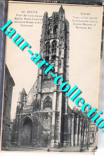 Cpa 76 Rouen Tour De L'ancienne Eglise St Laurent, Musee Carte Postale Normandie