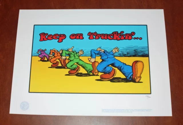 Robert R Crumb Keep On Truckin Art Print Poster #/300 Grateful Dead Psychedelic