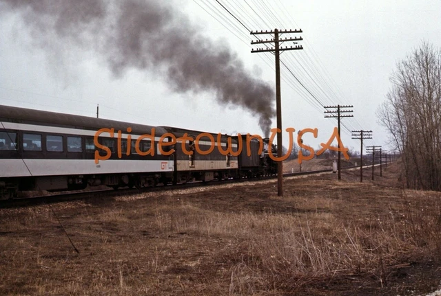 Vintage 1969 Orig Foto Zugfolie 4070 GTW Grand Trunk Western Dampfmotor X2C073