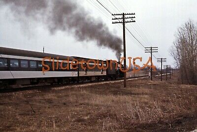 Vtg 1969 Orig Photo Train Slide 4070 GTW Grand Trunk Western Steam Engine X2C073