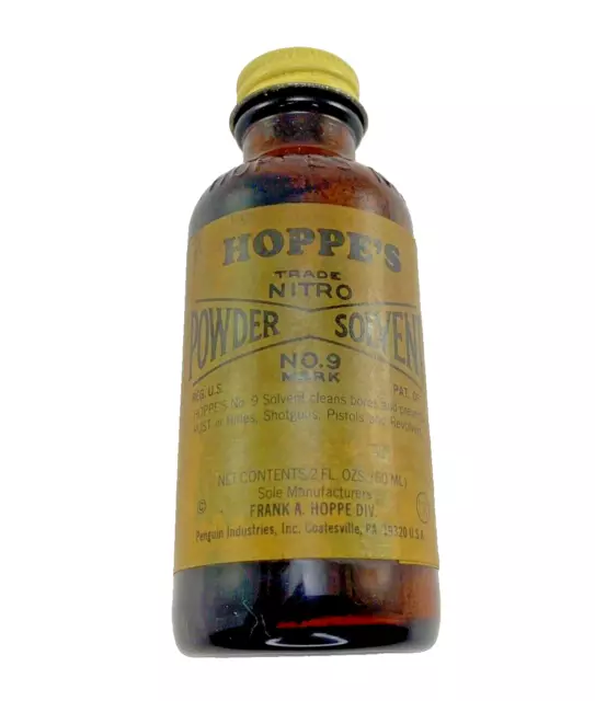 Vintage Hoppes Nitro Powder Solvent No.9 Gun Cleaner  - 25% Full
