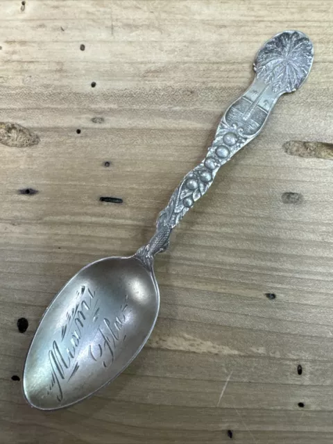 Vintage Miami Florida Sterling Silver Souvenir Spoon 14g B948