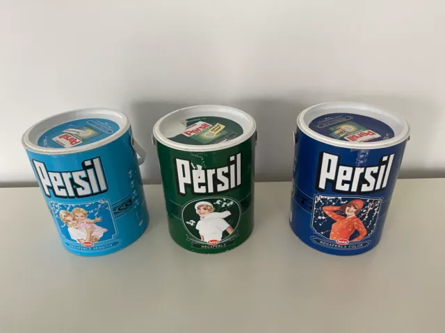 Persil Dosen -  3er Set aus Pappe / Retro / Waschpulverdosen