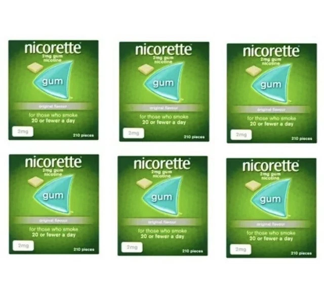 Nicorette Original Geschmack 2 mg 210 x 6 Packungen