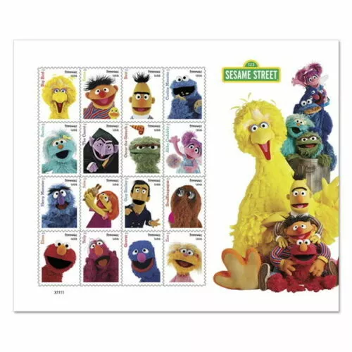 US SC #5394 'Sesame Street' Full Sheet of 16 FOREVER STAMPS MNH