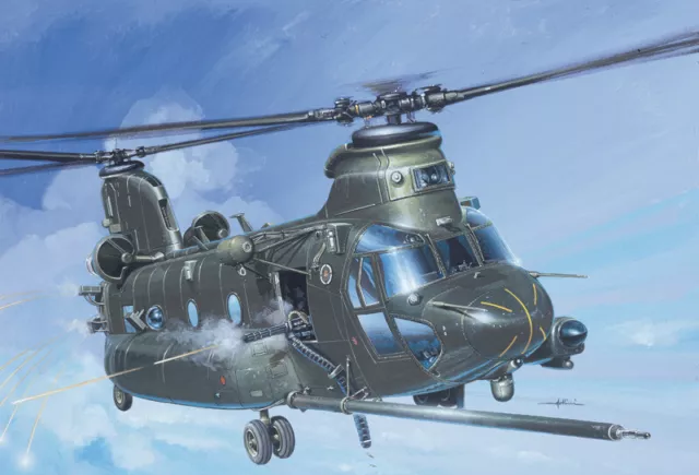 MH 47 Et Soa Chinook Hélicoptère Plastique Kit 1:72 Model 1218 Italeri