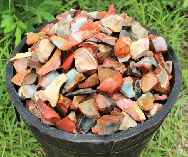 1/4 lb Bulk Lot Natural Rough Polychrome Jasper (Desert Jasper, Crystal Healing)