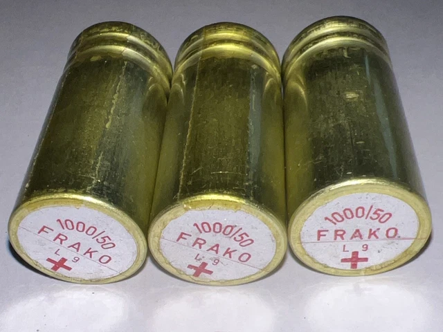 Lotto Di 5 Condensatori Elettrolitici FRAKO 6V 1000uF – Radiali ±5% – NOS Rossi