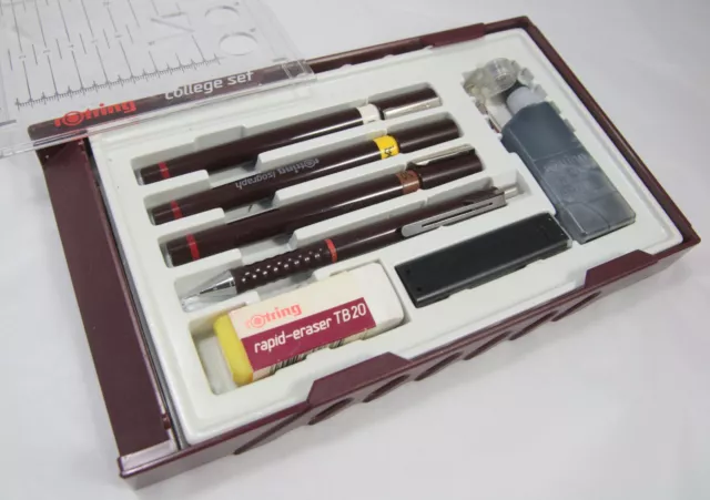 Rotring College Set - Isograph Technical Drawing Set Ink Pens Pencil