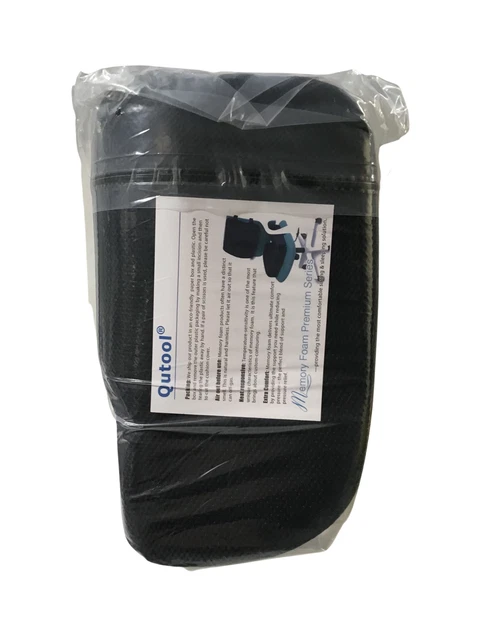 Qutool Memory Foam Coccyx Seat Cushion & Lumbar Support Pillow for Office Chair