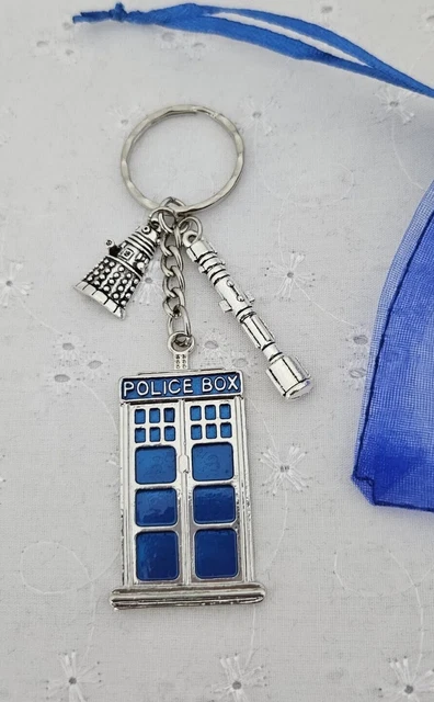 DR DOCTOR WHO Dalek Tardis Keyring Police Box Sonic Screwdriver With ...