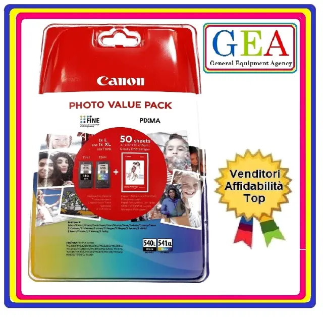 CANON PG-540L CL-541XL Photo Value Pack ORIGINALE, cod.5224B007