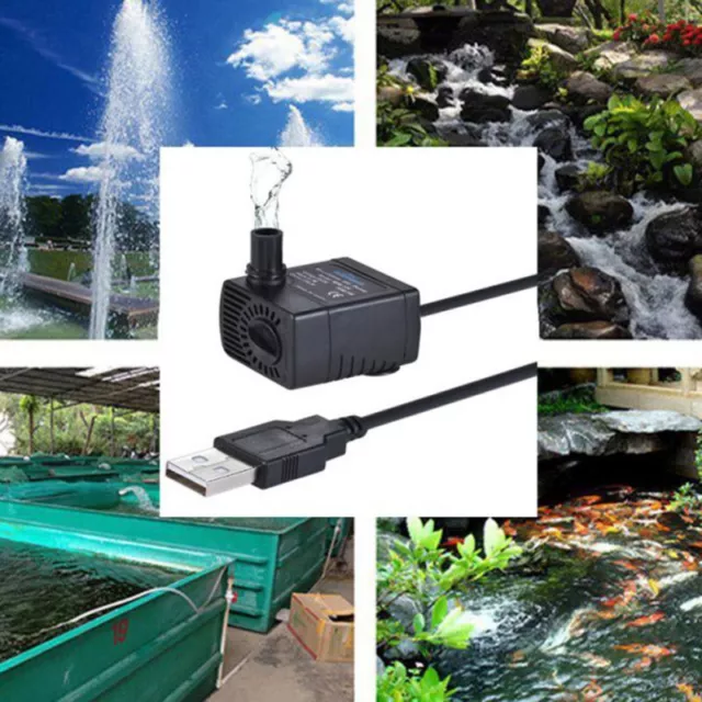 Aquarium USB Mini Submersible Water Pump For Fish Fountain Small Fish Tank 2