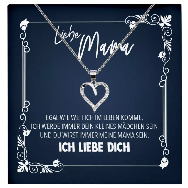 Mama Geschenk von Tochter Muttertag Geburtstag Mutter Schmuck Frauen Halskette