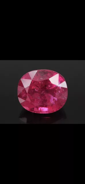 2.57 Ct Cuschion Naturlich Purplish Ruby