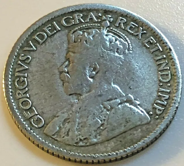 1921??? Canada King George V 10 Cents (80% Silver)   #178