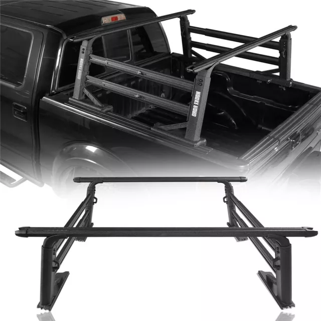 OVERLAND TRUCK BED Rack Adjustable Aluminum Ladder Rack Fit All Common