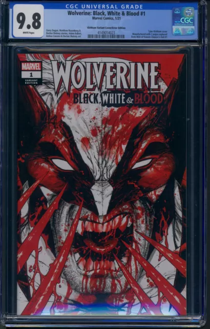 Wolverine: Black, White & Blood 1 CGC 9.8 Kirkham Variant Cover/Error Edition