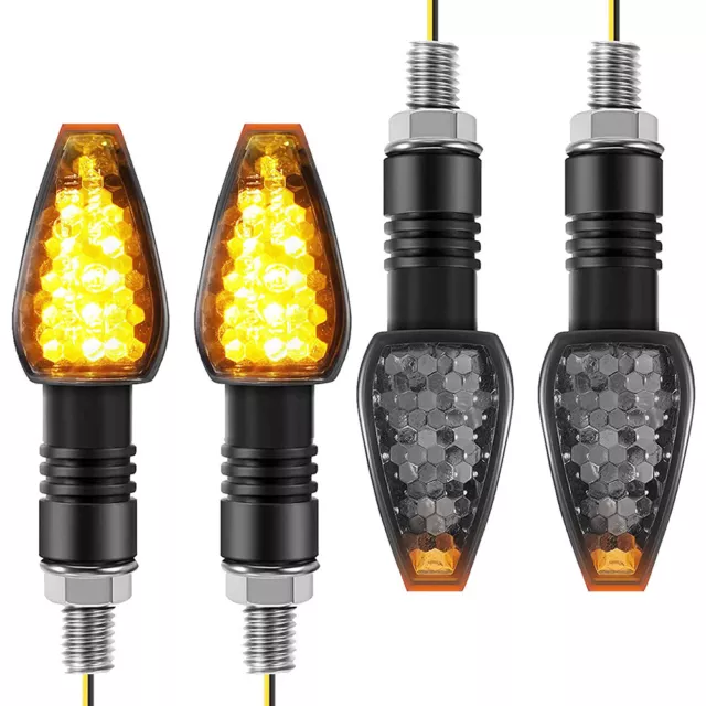 4pcs Universal 14LED Motorcycle Motorbike Turn Signal Indicators Light Lamp UK