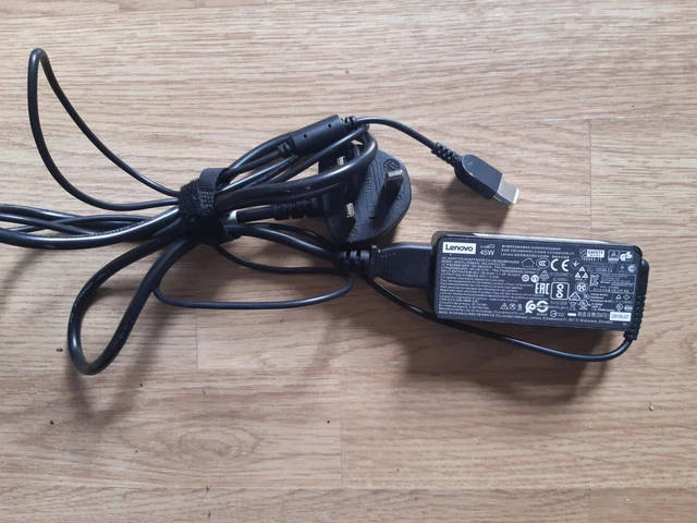 Genuine Lenovo 45W Laptop Charger - 20V 2.25A - Model ADLX45NDC3A - UK Plug - Used, Tested Working