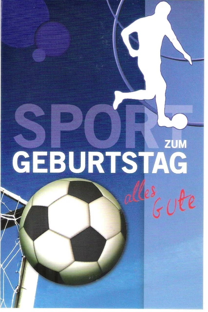 FUSSBALL HOBBY SPORT Geburtstag Glückwunschkarte Grußkarte Spieler