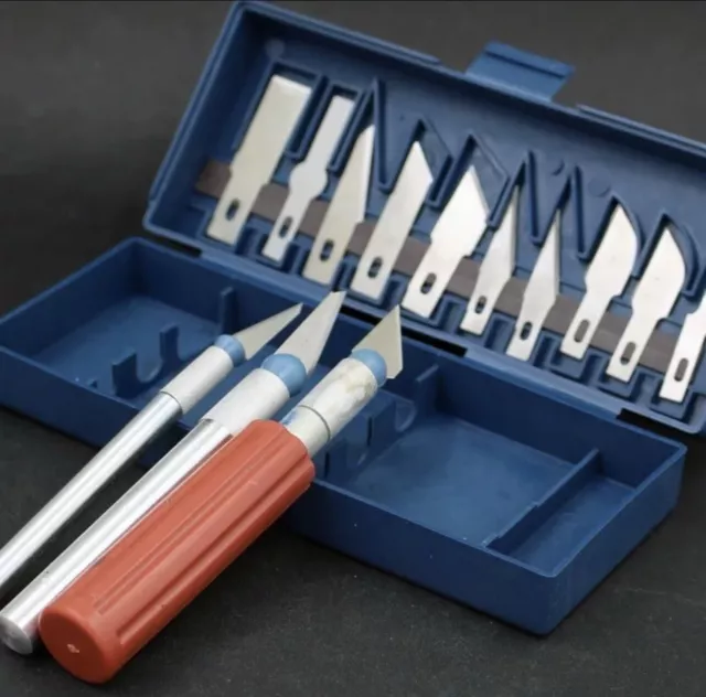56pc Precision Hobby Knife Set Kit Exacto Knives Blades Craft Razor  Scrapbooking
