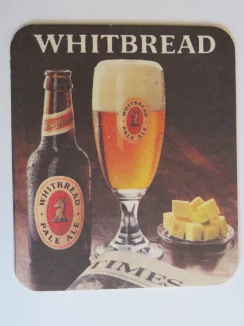 Beer Pub Coaster ~ Whitbread Pale Ale ~ Hand Crafted Preston, England Brewery