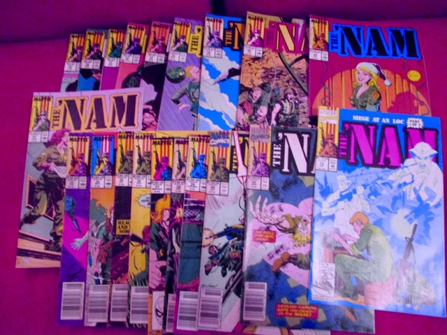 THE 'NAM MARVEL COMICS LOT OF 20 issues: 1987, 1988, 1989, 1990, 1992 Stan Lee