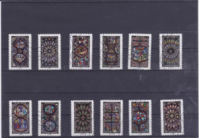 France 2016 Structures and Lights Complete Set Of 12 Cancelled Stamps