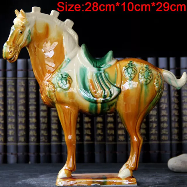 Tang Horse Brown Terra-cotta Statue Dynasty Terracotta Animal Small Size Bedroom